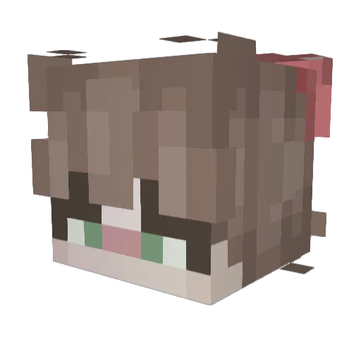 BeeRoseB Minecraft avatar head, 3D render