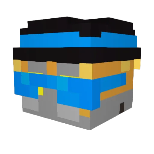 BeeSalsa Minecraft avatar head, 3D render