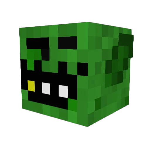 BeeStripes Minecraft avatar head, 3D render