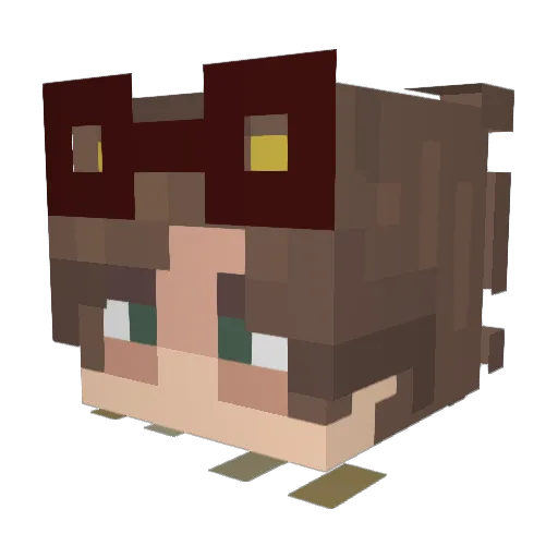 BeeThatsMe Minecraft avatar head, 3D render