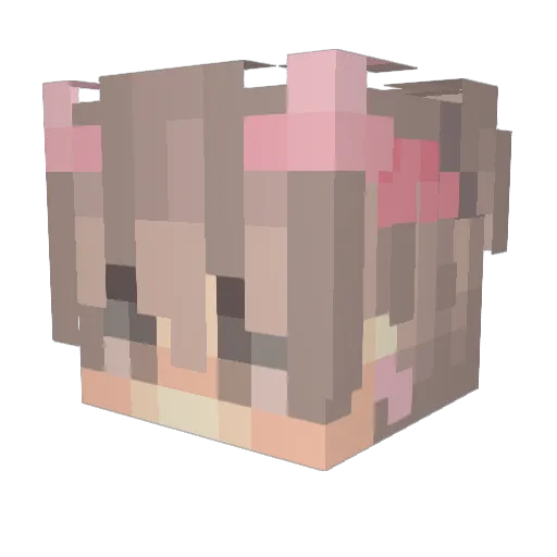 Bee_Lun Minecraft avatar head, 3D render