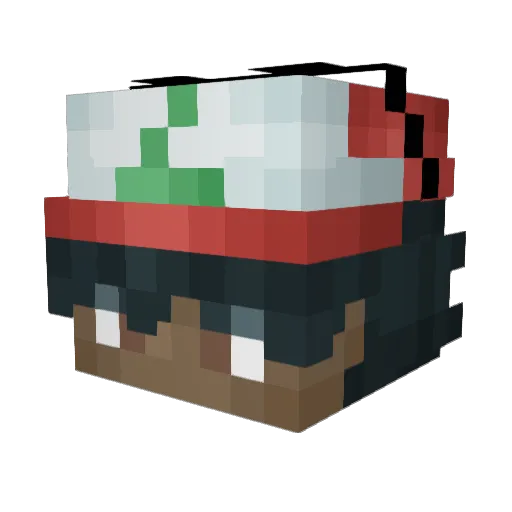 Beear3 Minecraft avatar head, 3D render