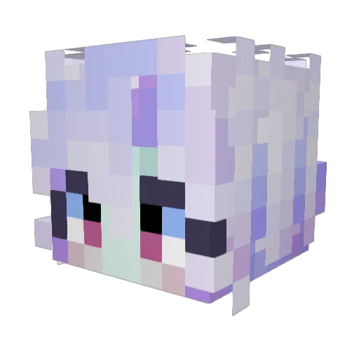 BeebMermaid Minecraft avatar head, 3D render
