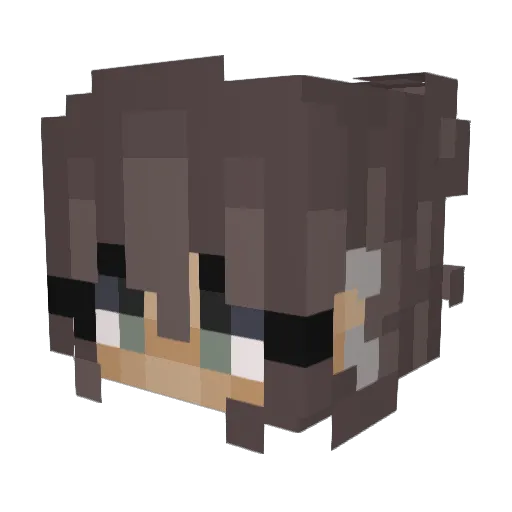 Beeba_26 Minecraft avatar head, 3D render