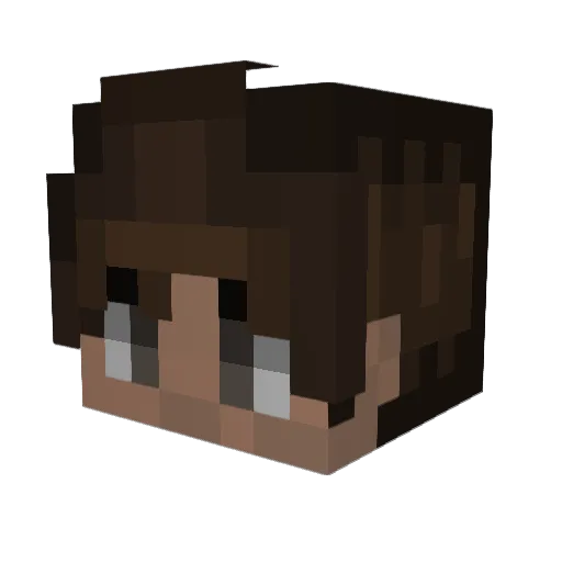 Beebleston Minecraft avatar head, 3D render
