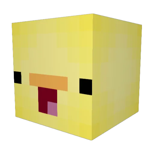 Beebobe Minecraft avatar head, 3D render
