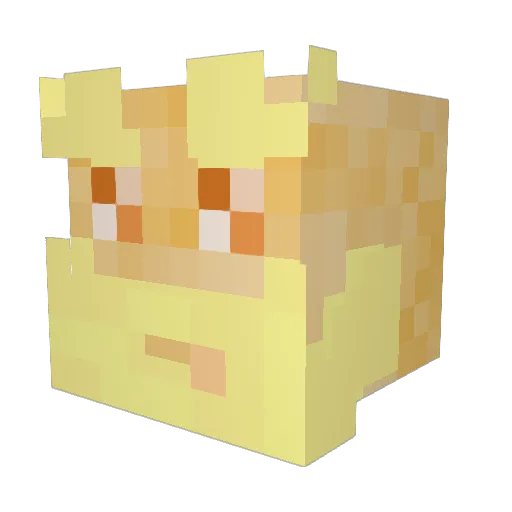 Beechi_ Minecraft avatar head, 3D render
