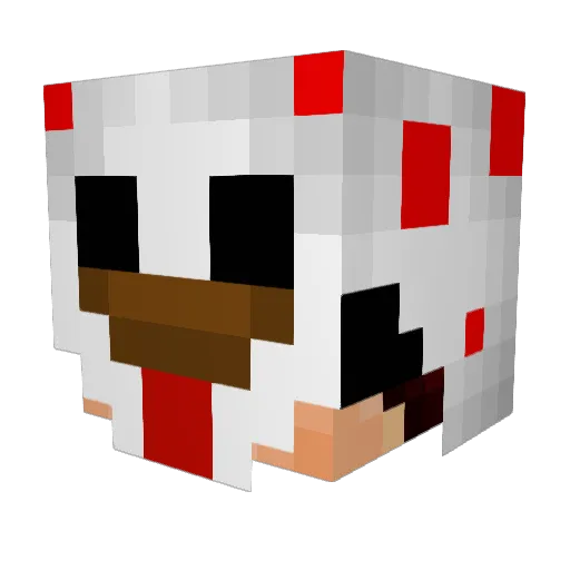 BeedoB Minecraft avatar head, 3D render