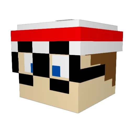 Beeeeebs Minecraft avatar head, 3D render