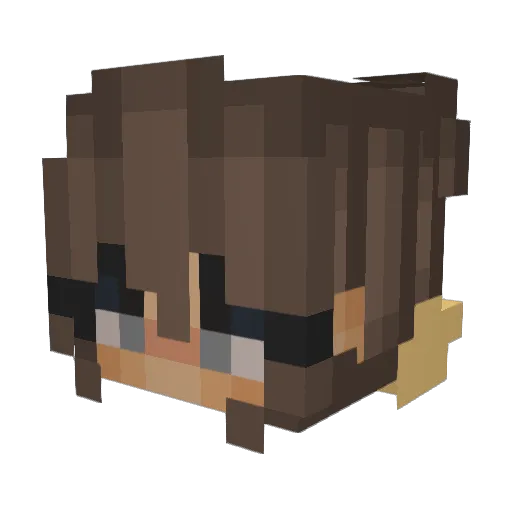 Beeeeps Minecraft avatar head, 3D render
