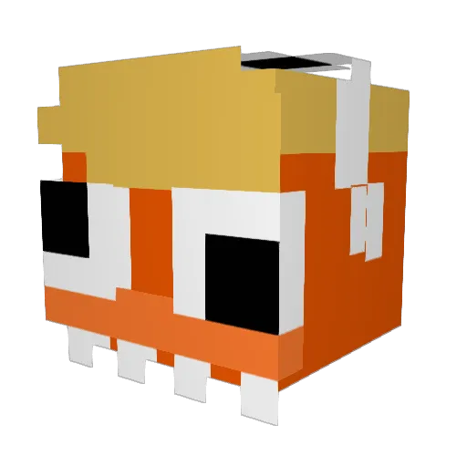 BeeefStuw Minecraft avatar head, 3D render