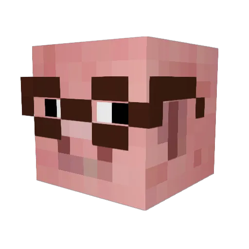 Beeefalo Minecraft avatar head, 3D render