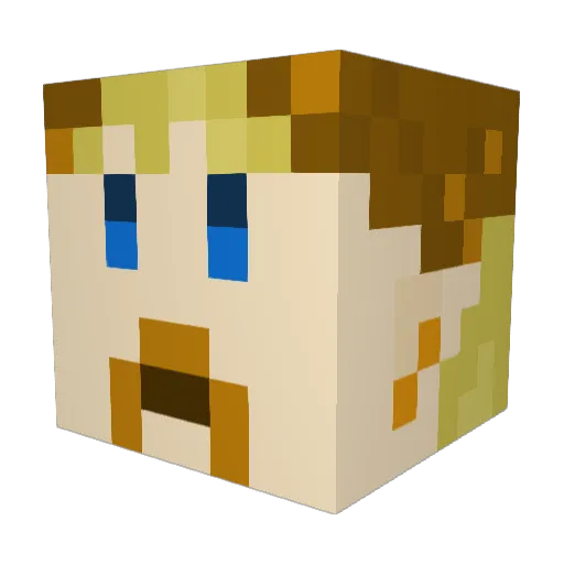 Beef172 Minecraft avatar head, 3D render