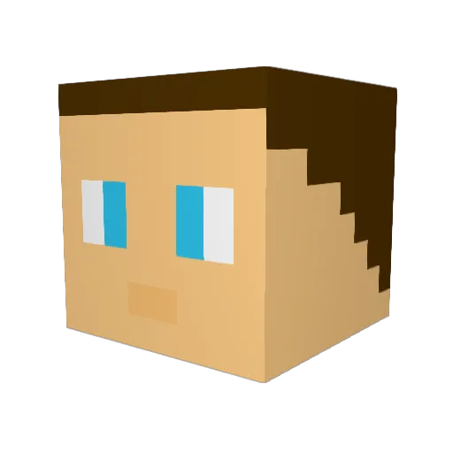 BeefBurgess Minecraft avatar head, 3D render