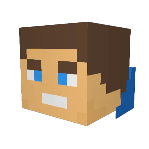 BeefHogCobbler Minecraft avatar head, 3D render