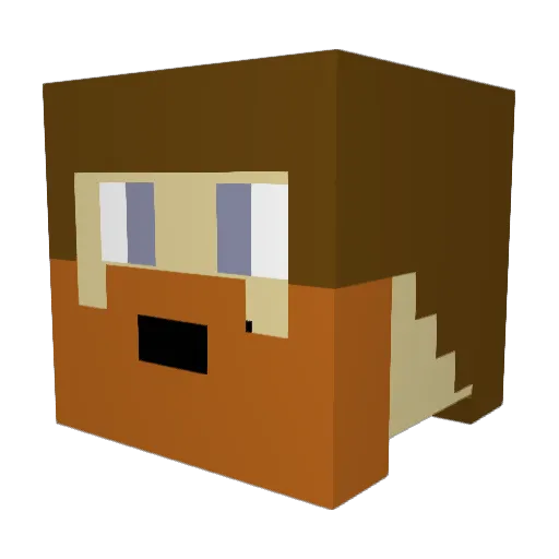 BeefMunkey Minecraft avatar head, 3D render