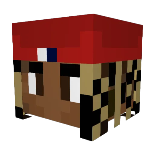 BeefPies Minecraft avatar head, 3D render