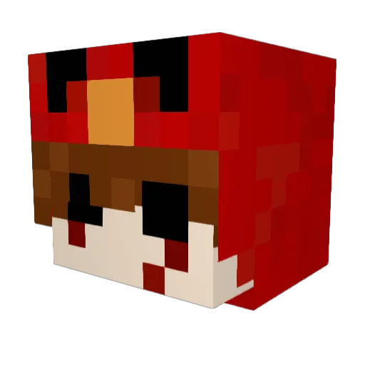 BeefSour Minecraft avatar head, 3D render