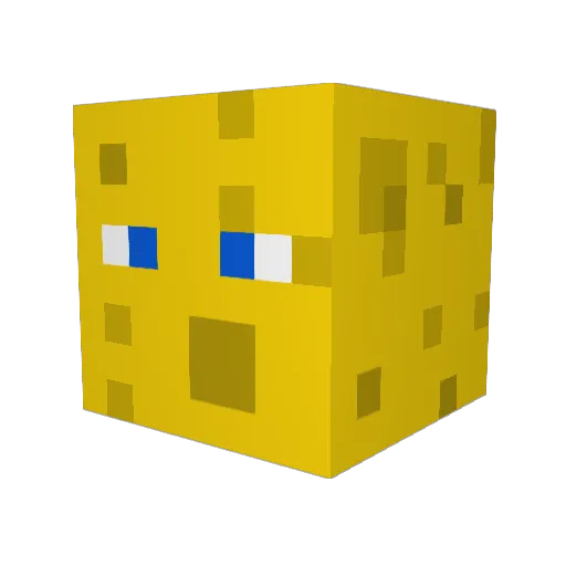 Beef_and_Cheese Minecraft avatar head, 3D render