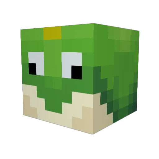 Beefspado Minecraft avatar head, 3D render