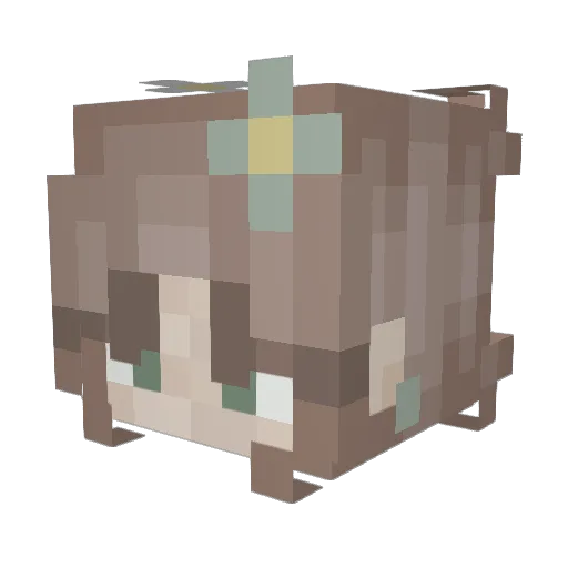Beefunny12 Minecraft avatar head, 3D render