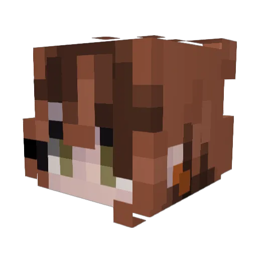 BeefusPeebus Minecraft avatar head, 3D render