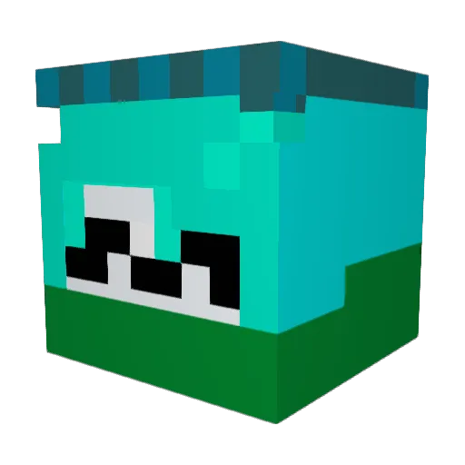 BeefyBuffalo Minecraft avatar head, 3D render