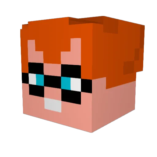 BeefyLemon Minecraft avatar head, 3D render