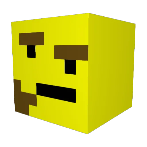 BeefyWeefy Minecraft avatar head, 3D render