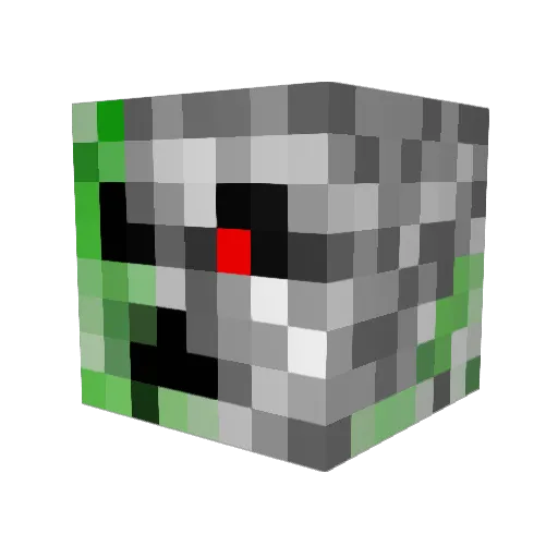 Beefydude Minecraft avatar head, 3D render