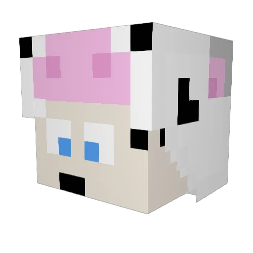 Beefyhax Minecraft avatar head, 3D render