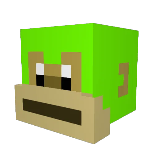 BeegMonkhee Minecraft avatar head, 3D render