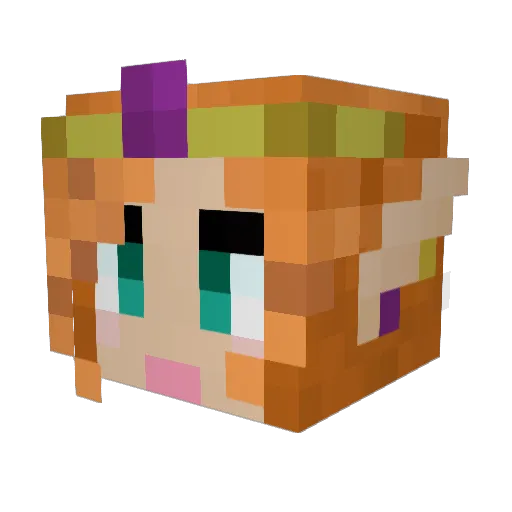 Beehappy132 Minecraft avatar head, 3D render