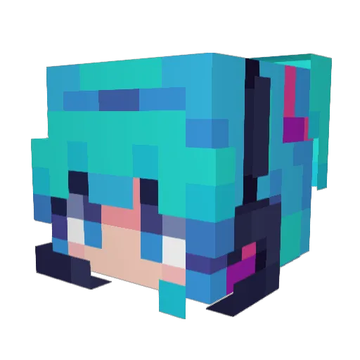 Beeholder_FOff Minecraft avatar head, 3D render