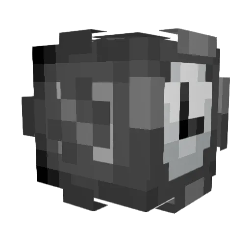 Beelemur Minecraft avatar head, 3D render