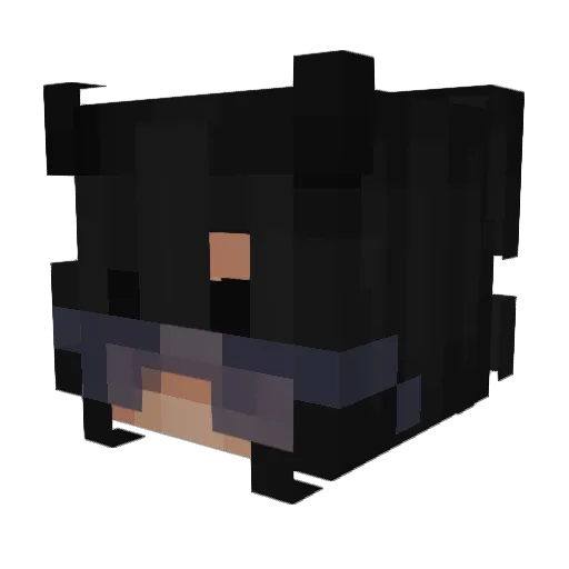 Beeliever Minecraft avatar head, 3D render