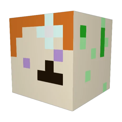 Beely__ Minecraft avatar head, 3D render