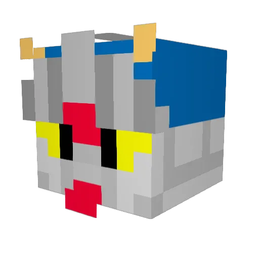 Beelzebmon Minecraft avatar head, 3D render