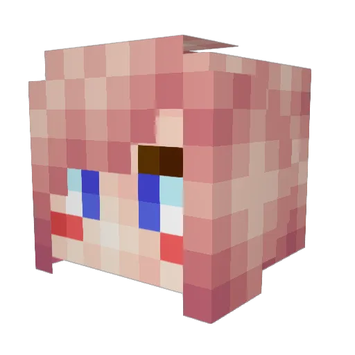 Beelzebubbis Minecraft avatar head, 3D render