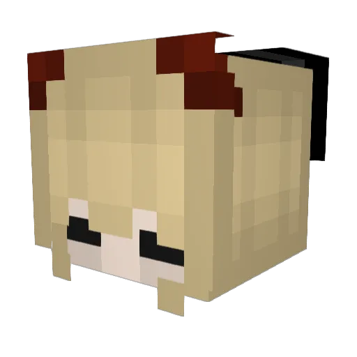 Beelzebun Minecraft avatar head, 3D render