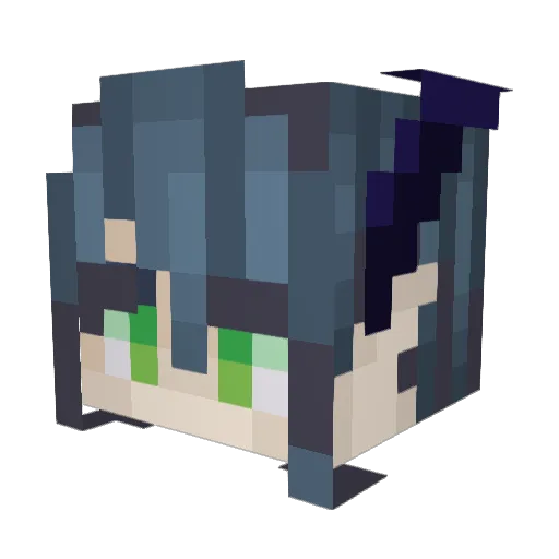 Beelzesho Minecraft avatar head, 3D render