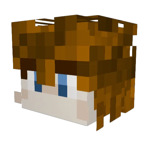 Beelzzzzzzzz Minecraft avatar head, 3D render