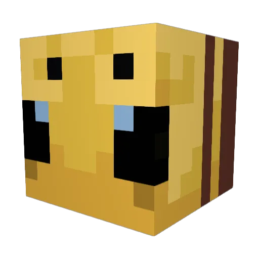 BeemanStings Minecraft avatar head, 3D render