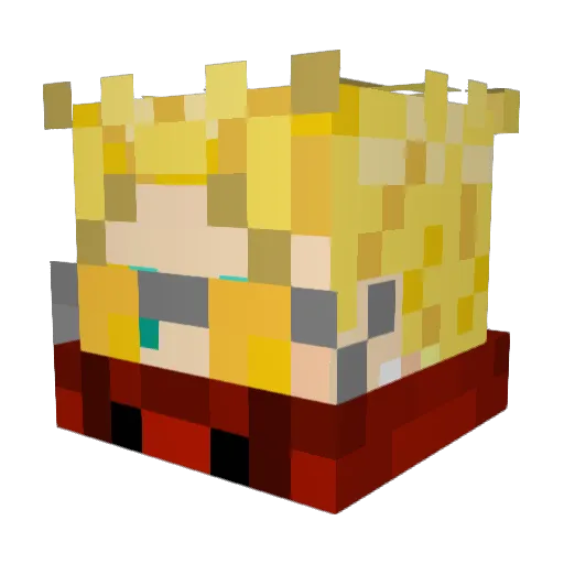 Beemblecraft Minecraft avatar head, 3D render