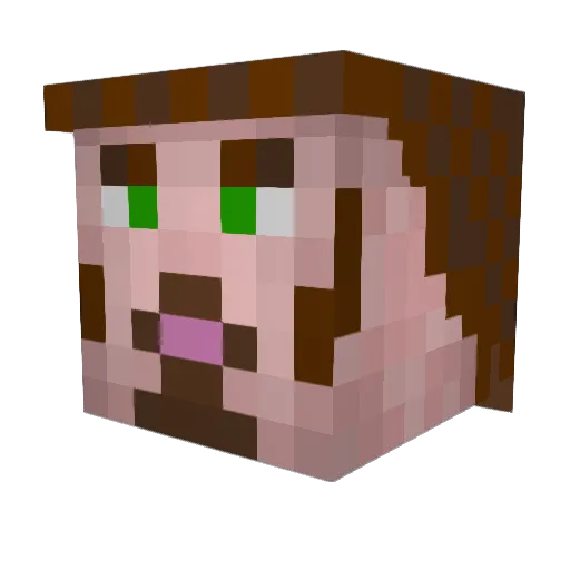 Beemer69 Minecraft avatar head, 3D render