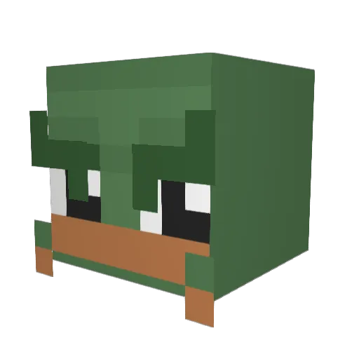 Beemingo Minecraft avatar head, 3D render