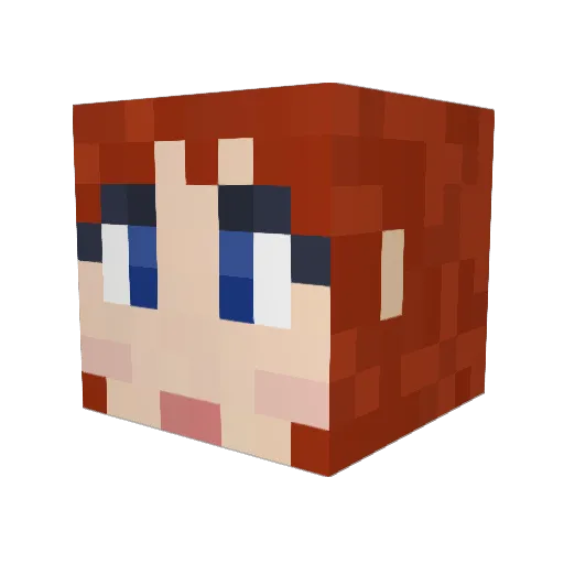 Beenebug Minecraft avatar head, 3D render
