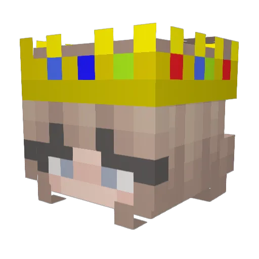 Beenjita Minecraft avatar head, 3D render