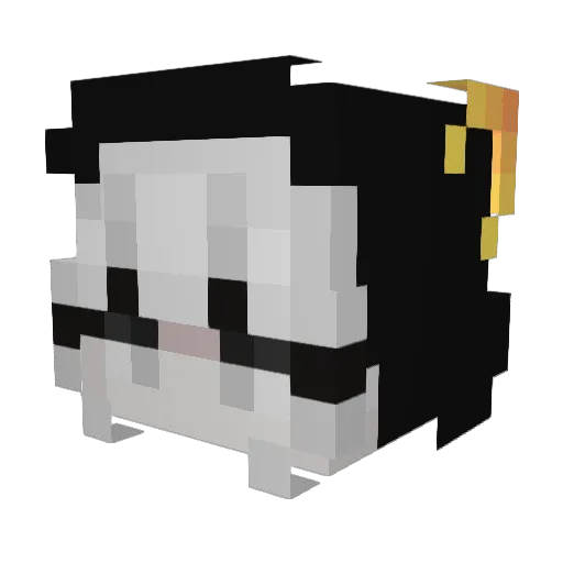 Beennnie Minecraft avatar head, 3D render