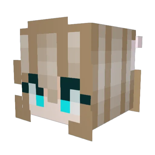 Beeond Minecraft avatar head, 3D render